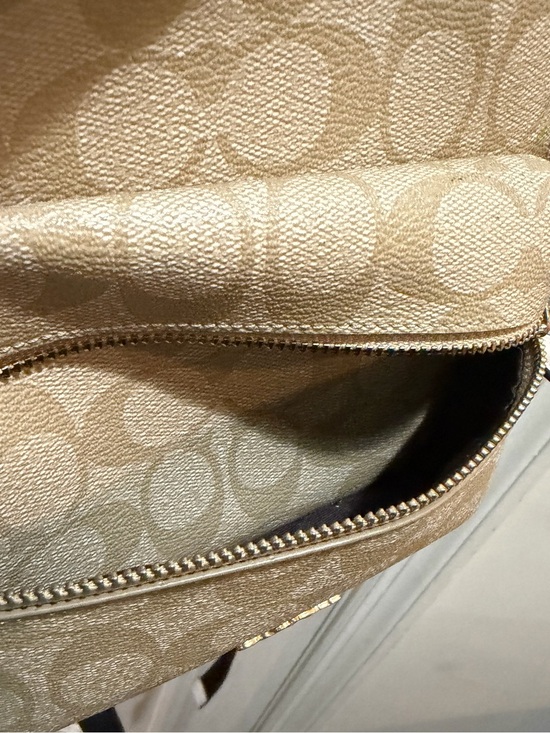 Coach Mini Backpack D1821-F58315 in Beige and Cream with Signature Jacquard main image 7